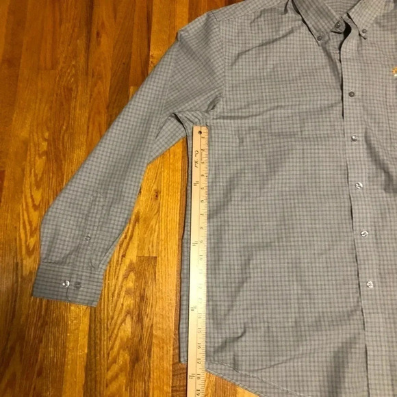 Port Authority grey plaid button down - Picture 6 of 7